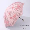 Parapluies Vintage dentelle UV protection solaire parasol parapluie brodé fleur 3D pliant imperméable voyage crème solaire double couche