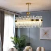 Żyrandole nowoczesne kryształowy żyrandol Inteligentny ściemnianie salonu kreatywne restauracja lampa sypialnia lampa atmosferyczna luksusowy high-end