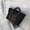 Dropship Toile Sac Основной четырехлетный парижский парижский хлопок холст женские сумки BE0045