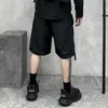 Men's Shorts 2021 Techwear Cargo Shorts Wi Ribbon Belt Men ltiPoets Harajuku Casual Hip Hop Shorts Go Punk Short Pants Berda Homme Z0404