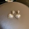 Dangle Earrings U-Magical Luxury Rhinestone Love Heart Opals Earring For Women French Vintage Imitation Pearl Party Jewellery