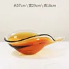 Plates Minimalist Amber Glass Fruit Bowl With Spoon And Snack Tray For Living Room Coffee Table Decor