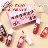 Brillant à lèvres 6 couleurs/boîte, ensemble de maquillage pour lèvres à eau miroir, teinte hydratante durable et imperméable, Kit de rouge à lèvres liquide ne colle pas