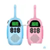 Toy Walkie Talkies Talkies-walkies pour enfants rechargeables Cadeau de jouet d'anniversaire de Noël avec lampe de poche Lcd rétro-éclairée Portée de 3 miles à l'extérieur Dhx1Y