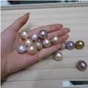 Pearl New Diy Pärlor ovanliga gula lila barock edison naturlig stor pärla 9-12mm lös tillbehör grossist bara skicka färdig pe dhigk