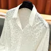 Женские блузки, тяжелая атласная жаккардовая блузка самбо, шикарная шелковая блузка, повседневная рубашка для официальных мероприятий, благородная и культурная рубашка