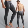 Pantalones de hombre Elástico largo Separado Juventud Sexy Leggings delgados Bolsa