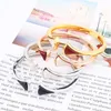 gold screw ankle open bangle bracelets for women men charm infinity cuff bracelets Luxury designer jewelry Fashion Party Christmas Wedding gifts Birthday couple