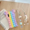 Porte-clés perles de couleur nuages glands lanière de téléphone femme pendentif perlé accessoires paquet décoration livraison directe