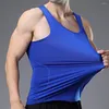 Men's Tank Tops 2023 Men Vest Cotton Underwear Mens Fitness Solid Color Quick Dry Male Skinny High Stretch Undershirt For Summer