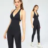 Lu Align Woman Gym Algin Damen-Overall, rückenfrei, sportlicher Anzug für Fitness, Kleidung, Sportbekleidung, Overalls, Sport, Workout, Activewear, Body, Fitnessstudio-Kleidung, Lemon Lady Gry S