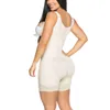 Women's Shapers Open-chested Sleeveless One-piece Bodysuit Skin Color Vest Suspenders Shorts Shapewear