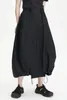 Skirts Tannt Women Skirt Asymmetry Drawtherope Black High Waist Irregular Fashion Casual Long For 2023