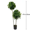 Decoratieve bloemen 120-160 cm tropische boom grote kunstmatige ficus planten plastic nepbladen groene palm voor home tuinkamer winkel feest decor