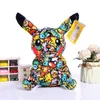 Wholesale cute color pika pendant plush toy keychain holiday gift claw machine prizes