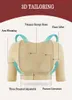 Waist Tummy Shaper Women Arms Shaper Slimming Body Shaper Shoulder Underwear Back Posture Corrector Humpback Prevent Power Stone Raise Chest Lifter 230403