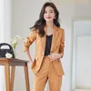 Traje de pantalón de dos piezas para mujer Primavera y otoño Ropa de negocios de gama alta Estilo de temperamento Moda occidental formal Calle frita Casual