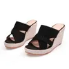 Sandały lihuamao lina zewnętrzna kobietę platforma platforma platforma kliny pięty Pumki Peep Toe Beach Sandals Buty weselne AA230403