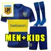 フルセットの靴下Cavani Boca Juniors Soccer Jerseys 2023 Maradona Benedetto Marcos Rojo Carlitos de Rossi Tevez Salvio Barco Janson Medina Shird Men Kids