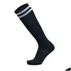 Sports Socks Sports Socks Soccer for Kids and ADT Football Stocking Over Kne Rands Long Tube Absorberande Sweat Anti Slip Sock Drop de Dhdrz