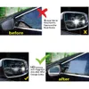 Upgrade 2 Stück regensichere Antibeschlag-Auto-Rückspiegel-Fenster-Klarfolie Regenfester wasserdichter transparenter Aufkleber