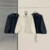 2023 New Fashion Designer Season 7 Unisex Oversize Jacket Flocking Number 7 Printed Nylon Hip Hop Loose Casual Coat