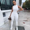Women's Jumpsuits & Rompers Sleeveless Bodycon Sports Jumpsuit 2023 Women Trousers Summer Grey Solid Running White Black SkinnyWomen's