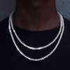 2021 Fashion 1 Row Rhinestone Necklaces Men's Hip Hop Rap Singer Ice Tennis Chain Shiny Women's Necklace322m