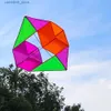 Kite acessórios ao ar livre diversão esportes para crianças adultos power3d estéreo cestas caixa kite dublê única linha com alça cordas q231104