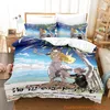 Bedding Sets PersonElity 2023 Seaside Stranger Set De Cartoon Anime de três peças Adulto Quarto DuvetCover 3D Kawaii