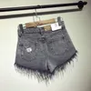 Womens Shorts vrouwelijke mode casual zomer denim buit hoge tailles furlined legopenings Big size sexy korte Jeans 230403