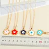 Pendant Necklaces 1Pcs Star Turkish Lucky Eye Necklace Jewelry Fashion Hollow Heart Evil Enamel Geometric Clavicle Chain