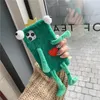 Phone Case Funny Cute Love Heart Crown Frog Plush for iPhone 14 13 Pro Max Fluffy Fur Soft Cover Apple 11 XR X XS 231104