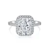 Bague en diamant précieux 100% en argent sterling 925 véritable, bague de mariage pour femmes et hommes, promesse de fiançailles, bijoux cadeau