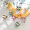 Pacifiers# Baby Pacifier Fruit Feeder مع غطاء حلمة السيليكون حديثي الولادة