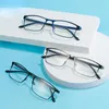 Sonnenbrille Herren Vollmetallrahmen Brille Blaulicht mit quadratischer Leselinse Herrenbrille Grad 1.0 bis 4.0Sonnenbrille