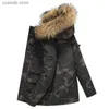 Męskie Parkas Nowy w marce Winter Jacket Men White Duck Down Płaszcz WITRPOOF FUR FURT COURLED GRUSTOWANIE KALETY -30 stopnia Keep Warm rozmiar S T231104