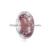 Handgefertigte europäische Glas-Charms mit großem Loch, Spacer, lose handgefertigte Lampwork-Blasenperlen für DIY-Schmuckherstellung, passendes Armband, Tropfenform Dh8Kp