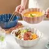 Cuencos Tazón De Cerámica Grande Accesorios De Cocina Utensilios Para El Hogar Para Sopas Sopas Porcelana Suministros De Ramen Comedor