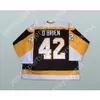 Personalizado BINGHAMTON BROOME DUSTERS JIM O'BRIEN 42 HÓQUEI JERSEY Top Costurado S-M-L-XL-XXL-3XL-4XL-5XL-6XL