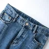 Dżinsy damskie Leijijeans Buty damskie wycinane elastyczne dżinsy czarne rozkloszowane 100 kg dżinsy pełna długość 175 cm wysokiej talii dżinsy mody 230404