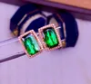 Dangle Earrings E2023 Fine Jewelry Real 18K Rose Gold AU750 Natural Green Tourmaline Gemstones 3.8ct Diamonds For Women