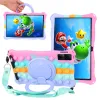 Handle Grip Case For Xiaomi Mi Pad 6 5 Pro 11 Soft Bubble Silicone Kids Stand Cover Shockproof Cases For Redmi Pad 10.6 inch +Shoulder Strap