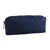 Scise Solid Color Black School Pencil Case for Girls Boys Canvas Pencilケースかわいいジッパービッグペンシルボックス化粧品バッグサプライLX5529