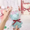 パーティーの好意20個/かわいいベアタオルギフトのバッチ高品質のサンゴベルベットベビーシャワーパーティー割引カスタマークリスマスギフトバッグ230404