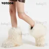 Women Winter Warm Platform Furry Faux Snow Boot Mongolian Fur Boots Fashion Outdoor Fluffy Plush Shoes Girl T231104