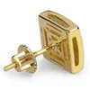 Ohrstecker Herren Hip Hop Ohrstecker Schmuck Neue Mode Gold Sier Simated Diamant Quadrat Für Männer K Drop Lieferung Schmuck Ohrringe Dh8N7