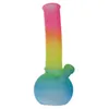 7.8インチビーカーベースBong Hookah Bongs Gradient Rainbow Water Pipes for Smoking Glass