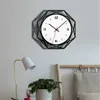 Horloges murales Acrylique Mute Horloge Noir et Blanc Transparent Décoratif Pendentif Étude Salon Décoration Électronique Simple Côté