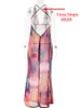 Casual Dresses JULISSA MO Elegant Tie Dye Floral Chiffon Dress Summer Sexy Women Backless Lace Bodycon See Through Beach Party Vestidos 230404